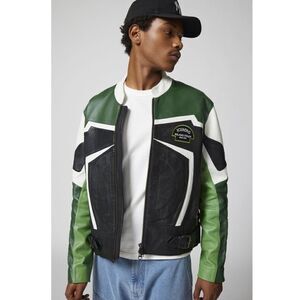 Urban Outfitters x ICEBERG Leather Biker Jacket/ size 46